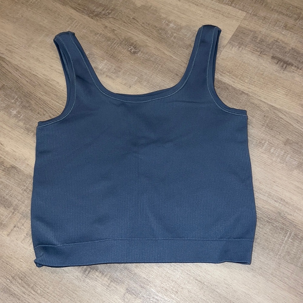 blue athena girl ribbed tank